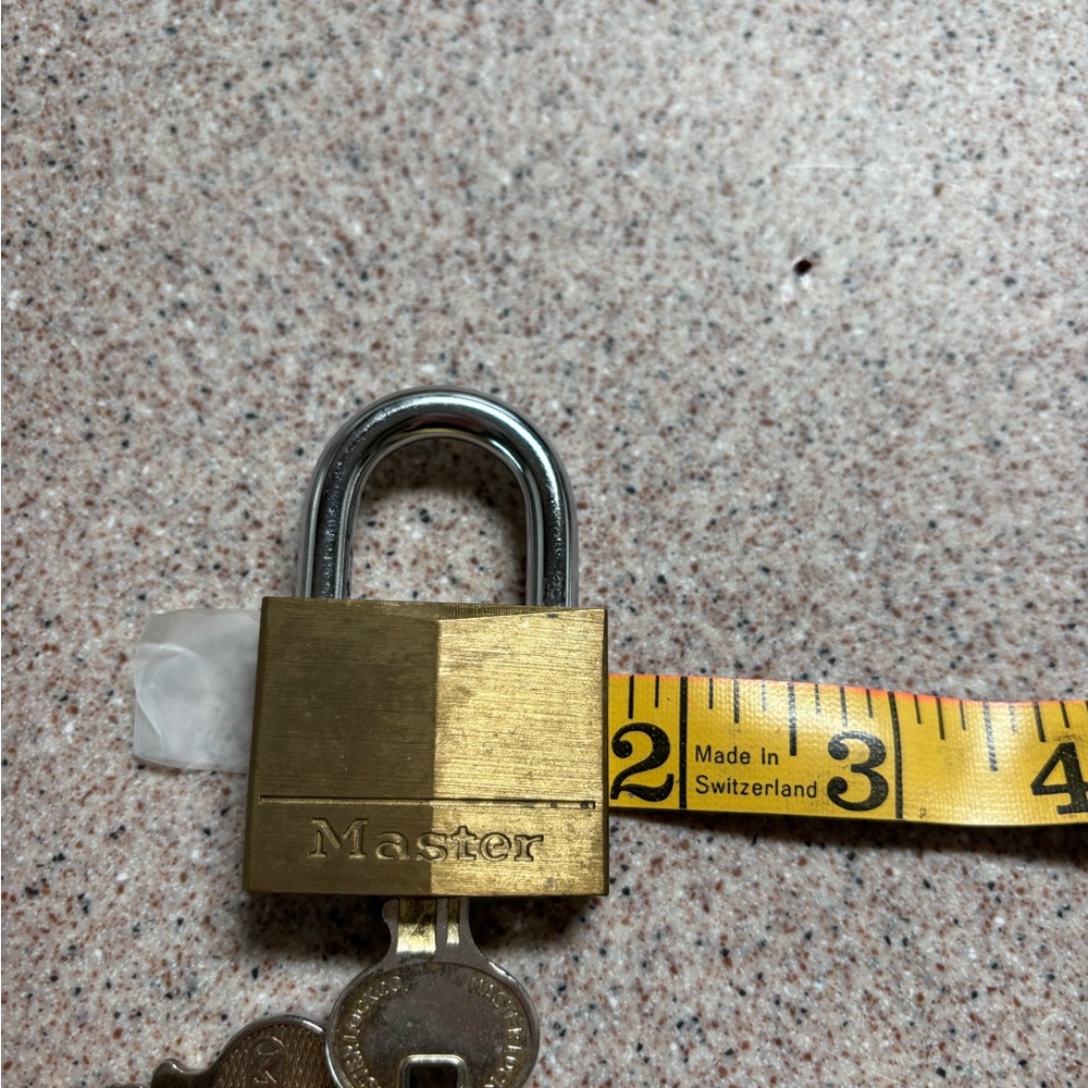Masters Heavy Weight Brass Padlock with Silver Shackle and 2 keys